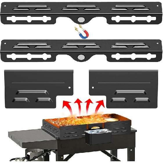Ветрозащитные экраны 2025 года для гриля Blackstone 28 дюймов, Магнитные ветрозащитные экраны для гриля Blackstone, Аксессуары из нержавеющей стали для гриля Blackstone, Защита For Blackstone Griddle 17