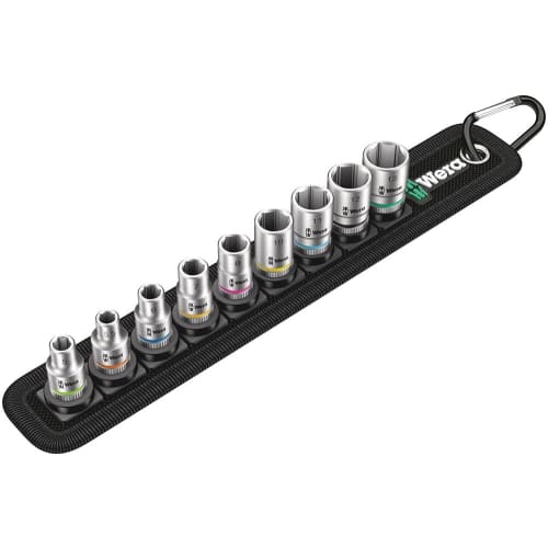 WERA 1/4" Drive 9-Piece ZYKLOP Socket Set (003883)
