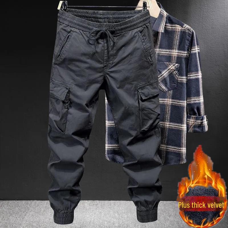 Men's Plus-Size Elastic Work Pants - Wear & Dirt Resistant, Cuffed Construction Overalls