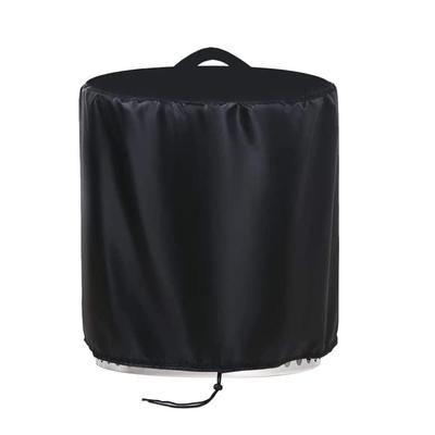 Round Fire Pit Heater Dust Cover with Drawstring - Portable Protective Cover for Propane Fire Column.