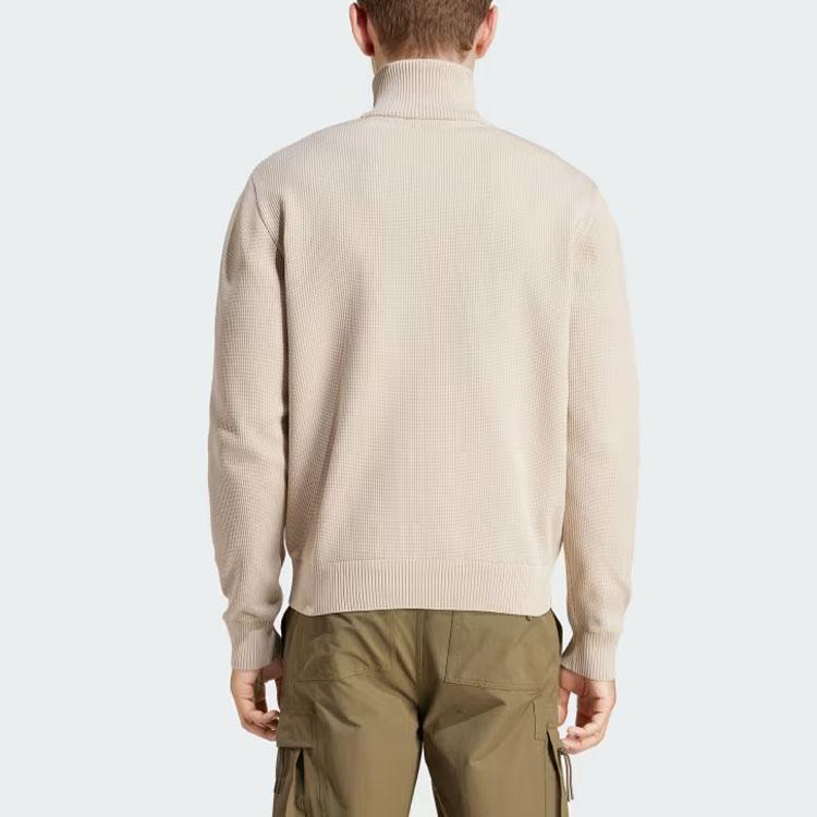Adidas Originals X Spezial Lawton Track Top Solid Color Logo Knit Long Sleeve Jacket Men jackets Light-Khaki IN6757