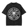 Ciemna Koszulka Oversize z Efektem Sprania Streetwear Yk Doomguy Dooms Eternal Slayer Cacodemon Koszulki Mężczyźni Kobiety Bawełna Graficzny Nadruk