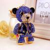 Cute Bear Keychain Adorable Bear Keychain Lovely with Czech Rhinestones and Elastic Buckle for Birthday Valentine Day