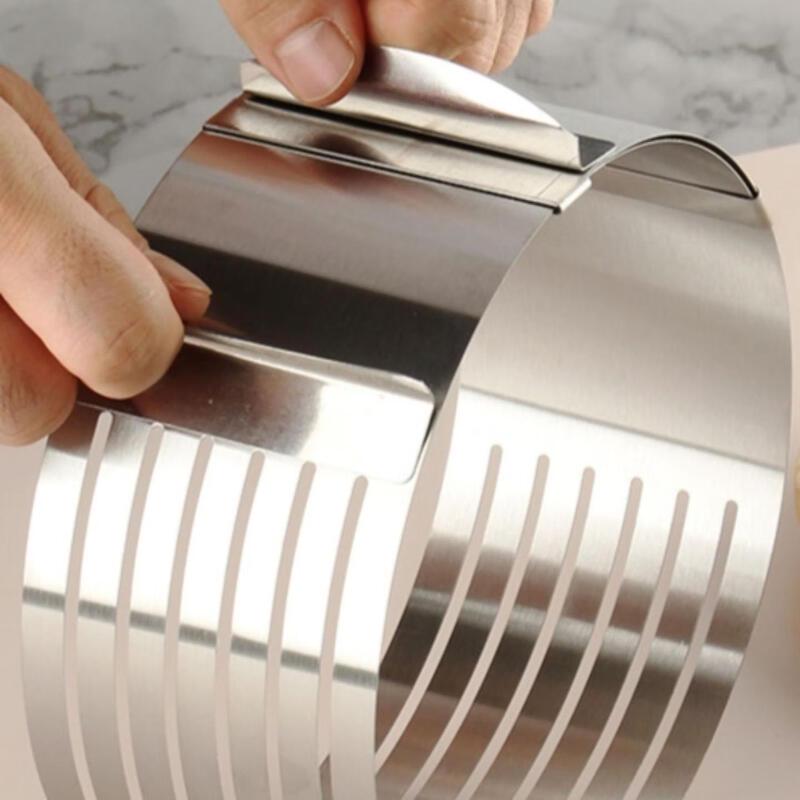 MDNG Stainless Steel Adjustable Cake Leveler & Baking Ring Set