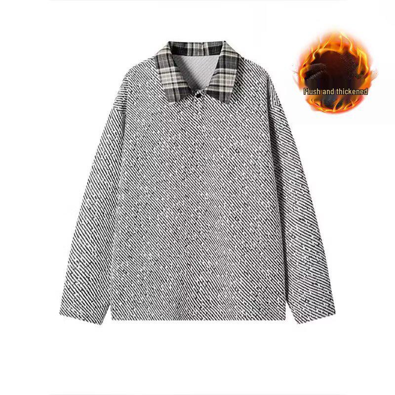 Men s Retro Plaid Fleece-Lined Hoodie – Trendy Streetwear for Teens & Adults L