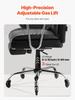 Executive Office Chair High Back Chair Footrest & Removable Armrests Black