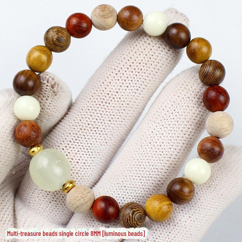 2024 Zen Sandalwood Beaded Bracelet: Ethnic Style Handcrafted Jewelry for Couples, Men & Women