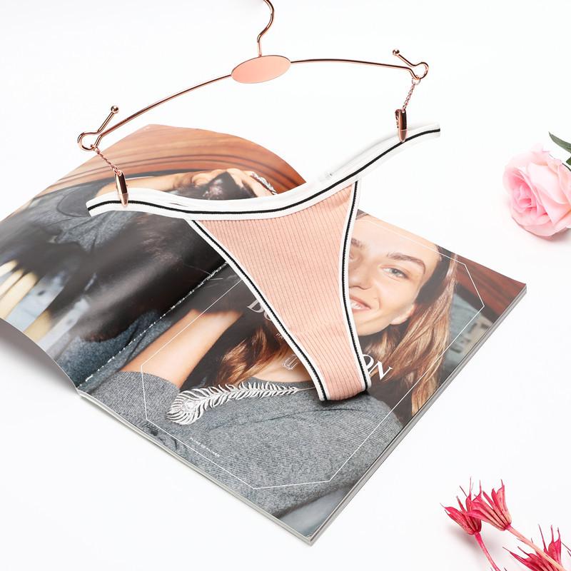 Women's New Spring and Summer Thin Belt Thread Breathable Belly Low Waist Thong Underwear