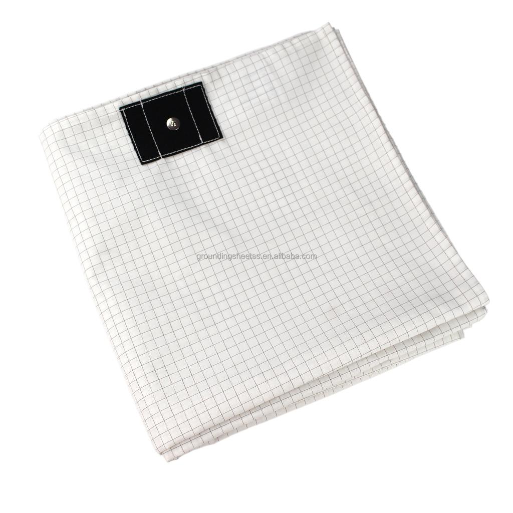Set di lenzuola per messa a terra Cotone conduttivo Fibra d'argento Biancheria da letto con design a bassa resistenza superficiale 10 Fibre d'argento