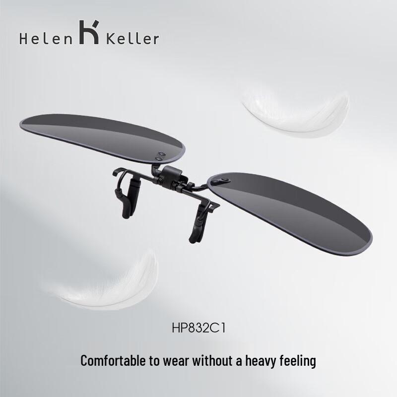 Helen Keller Unisex Polarized Clip-on Sunglasses