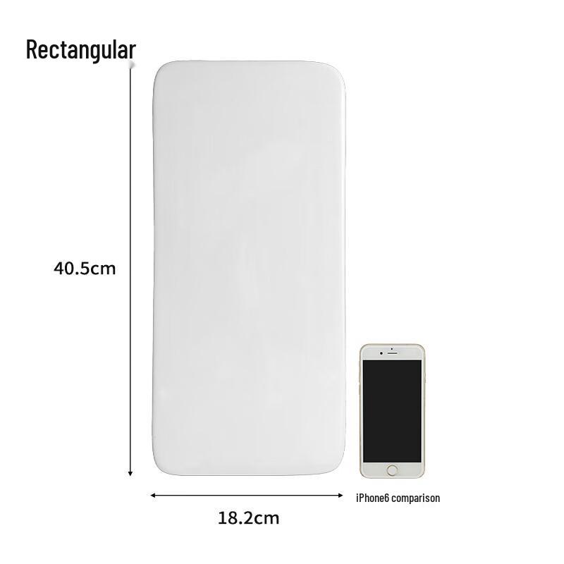 ZISIZ Pure White Ceramic Rectangular Serving Platter