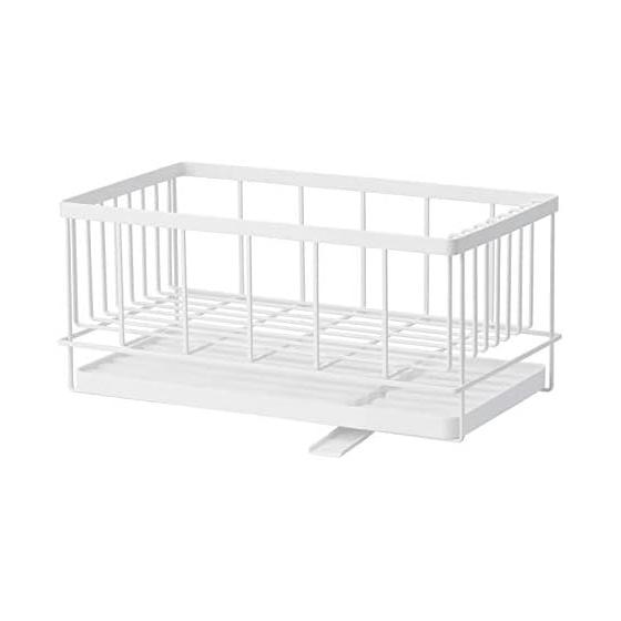 Yamazaki Jitsugyo (Yamazaki) Escorredor Telescópico de Pia Sistema Rack Rebasket L Branco Aprox.. W42.5XD23XH17.5cm Torre Pode ser combinada livremente