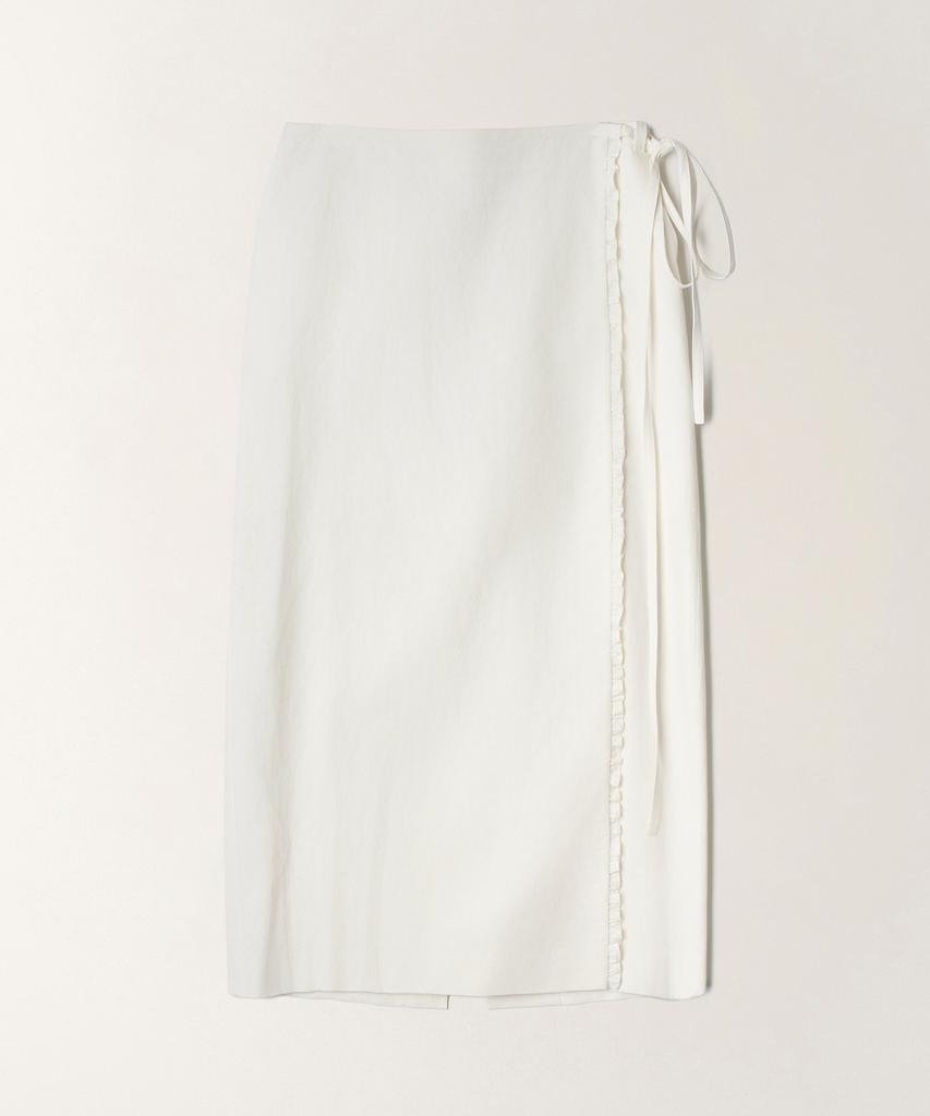 Tudment Linen Long Skirt_White