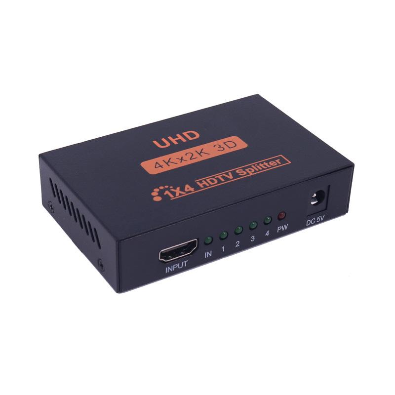 4K 2K HDMI-Compatible Splitter HDMI 1 in 4 Out Video Switcher Cable Adapter Hub For PS4 Laptop Monitor TV Box Projector