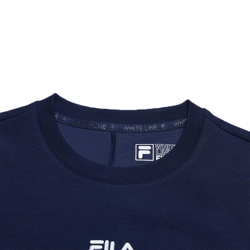 FILA Original Split Goddess Skirt III Fashion Simple Classic Retro Elegant Relaxed Casual Versatile Comfortable Short Sleeve Dress F51W629304FDB