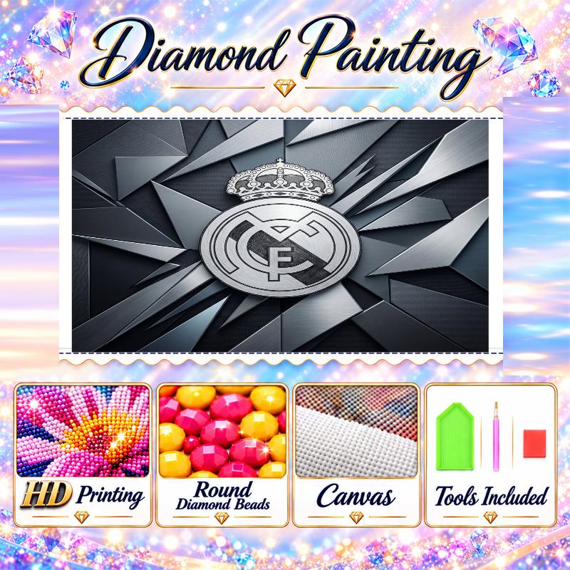 Real Madrid Diamond Painting Kit 5D Full Drill DIY Diamond Mosaic Wall Art Home Decor