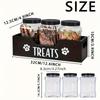 Practical Wooden Dog Treat Container Creative Dog Food Storage Holder Snack Storage Box  Pet Supply