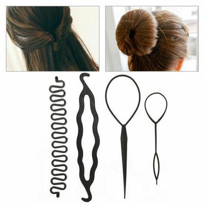 (Nikita) 4PCS Hair Style Helper Bun Styler Hair Twister Tool zum Flechten von Pferdeschwanz Französisch Flechten