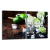 2x GLASS PROTECTIVE PLATE FOR STOVE 40x52 GLASSES