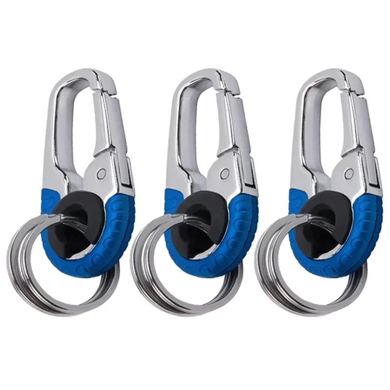 Car Keychains Outdoor Buckle Rock Climbing Keychain Stainless Steel High Quality Key Ring Keys Chain Hooks Men's Gifts Auto Part