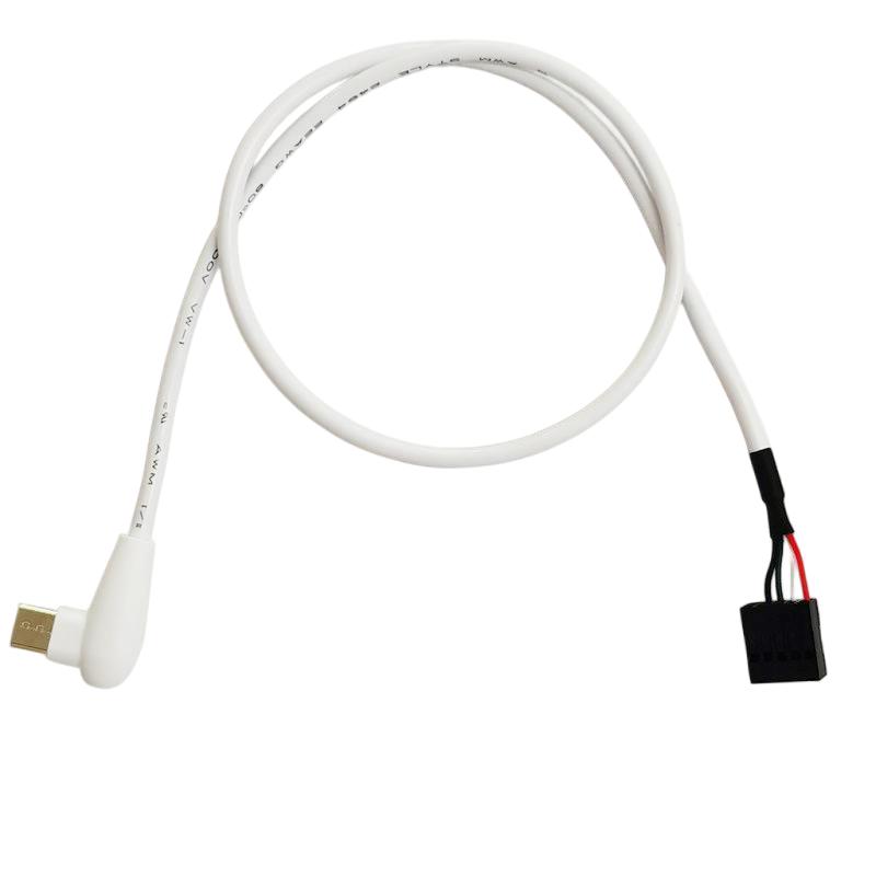 

Angle USB C to USB Cable Converter Type C to USB Second Screen LCD Phone Power Charging Data Wire Motherboard Cord for Computer білий