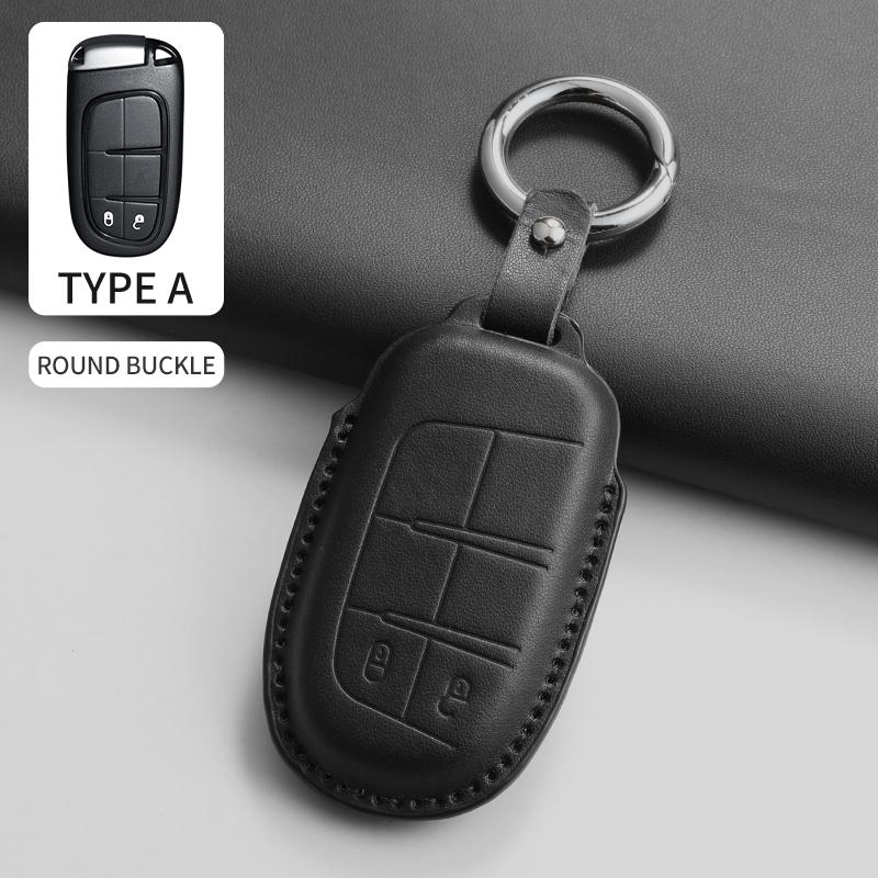 Car Key Case Cover Shell for Jeep Chrysler 300 200 Cherokee Wrangler Compass Renegade Fiat 500X Car Remote Key Shell Accessories