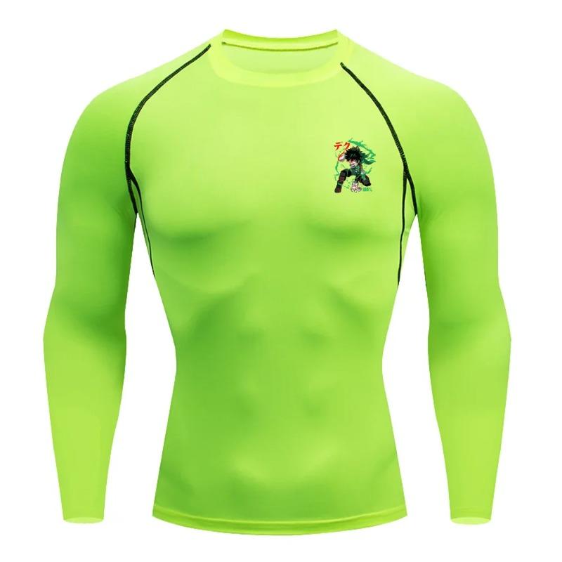 Fitness Sportswear Teenagers Tshirt Midoriya Izuku GraphicTight Training Clothes Boys Compression GYM Running Basketball Clothes