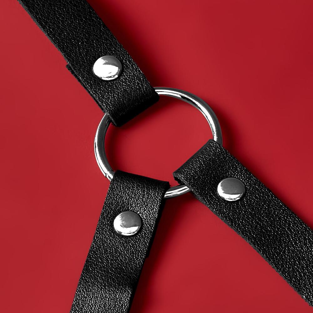 1pc Sexy Women Harness Sexy Harness Pu Leather Studded Decor Fetish Lingerie Fetish Clothing Chest Harness