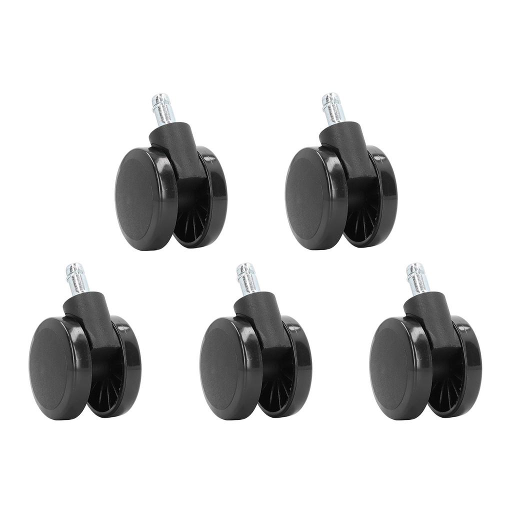 5Pcs Office Chair Wheels Computer Swivel Chair Pole Universal Pulley Replacement Mute
