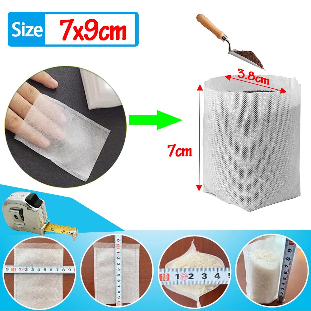 

100-500 шт. биоразлагаемые мешки для рассады мешки для выращивания растений нетканый материал семена для посева цветочные горшки для дома садовые принадлежности инструменты 100 Pcs