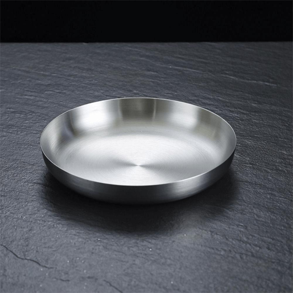 18/20cm Stainless Steel Frying Pan Handled Snack Dish Multi-functional Steak Skillet Kitchenware