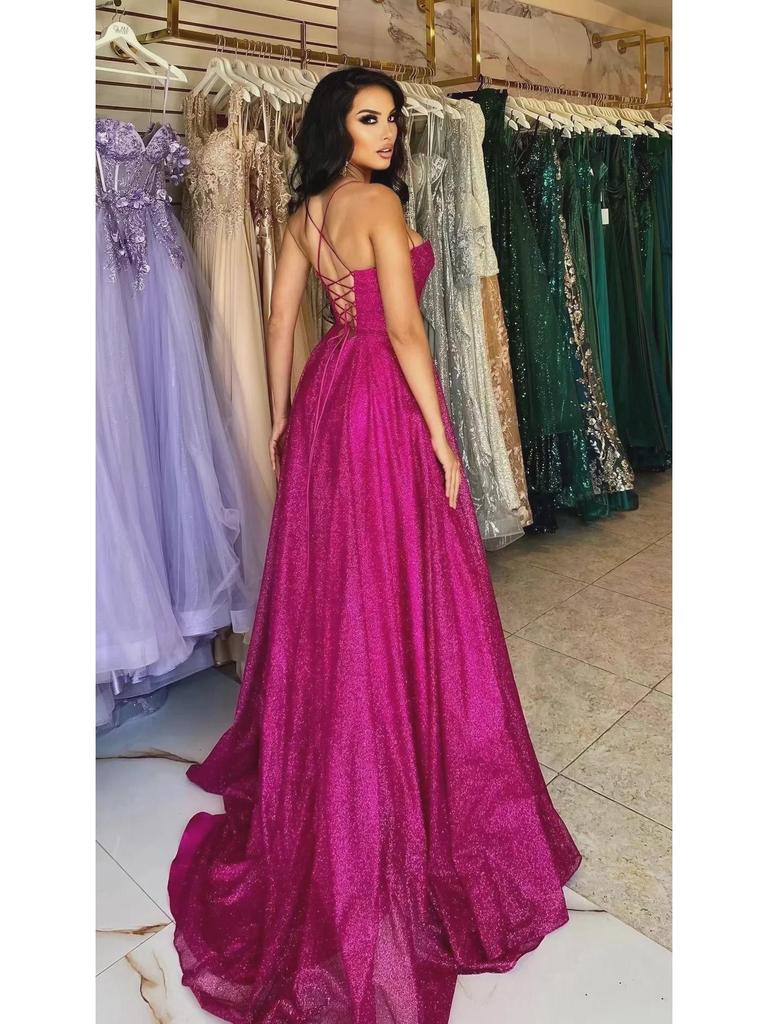 2025 Glamourózní dámské zlatem posypané bez rukávů trubkové topové swingové šaty