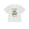 2026 Summer Unisexs Cute Bear Korean Printed White Round Neck Short Sleeved Unisex 100 Pure Cotton Soft Breathable Tshirt