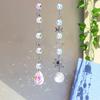 Crystal Suncatcher Heart Shape Window Wind Chimes Hanging Colorful Rainbow Prism Shinny Drop Bell Indoor Outdoor Home Decoration