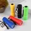 Mini Portable Abs Multifunctional Mini Strong Light Flashlight 9Leds Use Aaa Battery Flashlight Camping Emergency Flashlight
