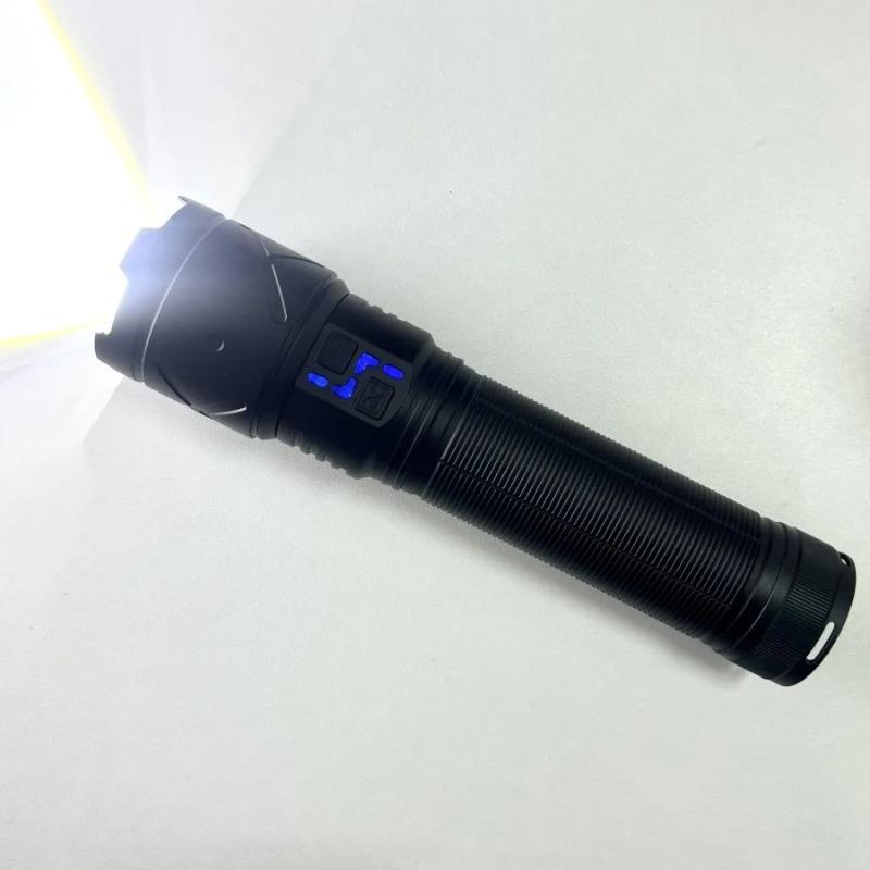Neue Ultrahelle LED-Taschenlampe USB Wiederaufladbare Zoom-Taschenlampen Lange Reichweite 6000M LED-Taschenlampe Camping Angeln Arbeitslampe