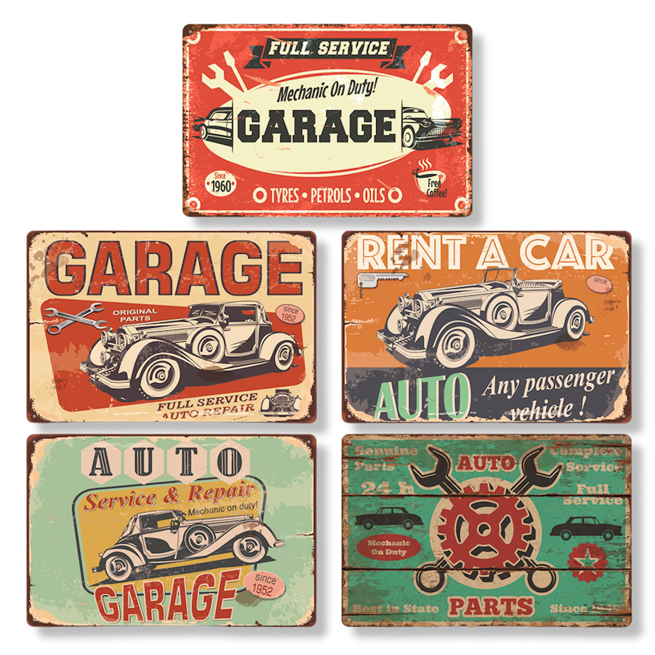 

Жестяная табличка Номерной знак Гараж Американский Ретро Декор стены интерьера Винтаж Античный стиль (Ретро автомобиль)