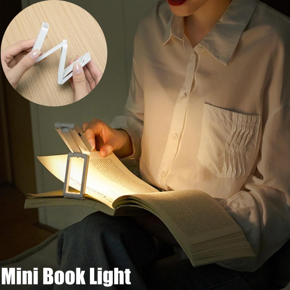 New Book Light Reading Lamp for Books in Bed Led Book Night Lamp Rechargeable 3 Color Stepless Brightness Clip on Reading Lights