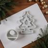 Moule Porte-Bougie Sapin de Noël 2 Pièces Moule Béton Art Artisanat Pour Table Décoration Maison Chambre Fête Dîner Pièce Maîtresse