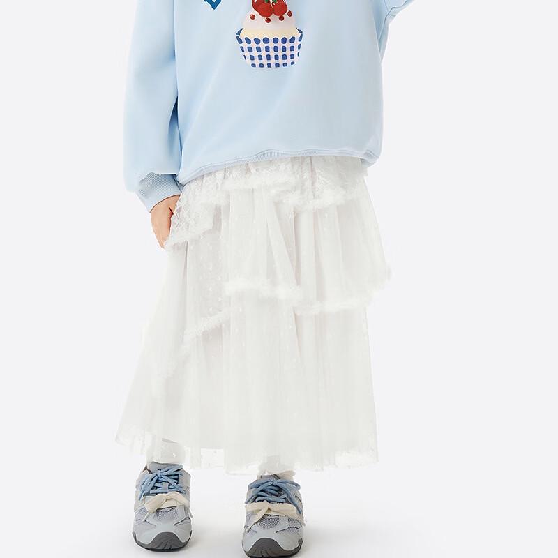 Xiaoyinman Girls Fashion Mesh Lace Skirt 160