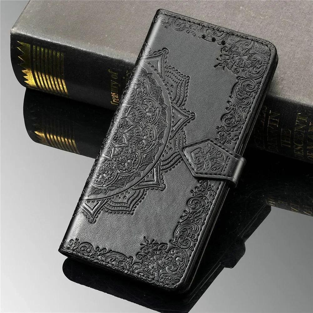S25 S21 S 22 Ultra S23 S24 Mandala Leder Karten Geldbörse Hülle für Samsung S20 FE Flip Case Samsung Galaxy S22 Plus 25 S26 Abdeckung