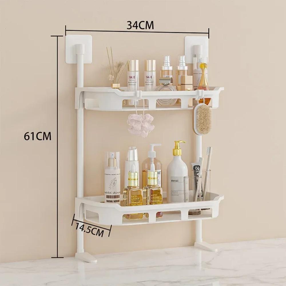 Bathroom Storage Rack Wall Mounted Shower Room Multifunctional Storage Rack Save Space Multilayer High-capacity Bathroom Shelves