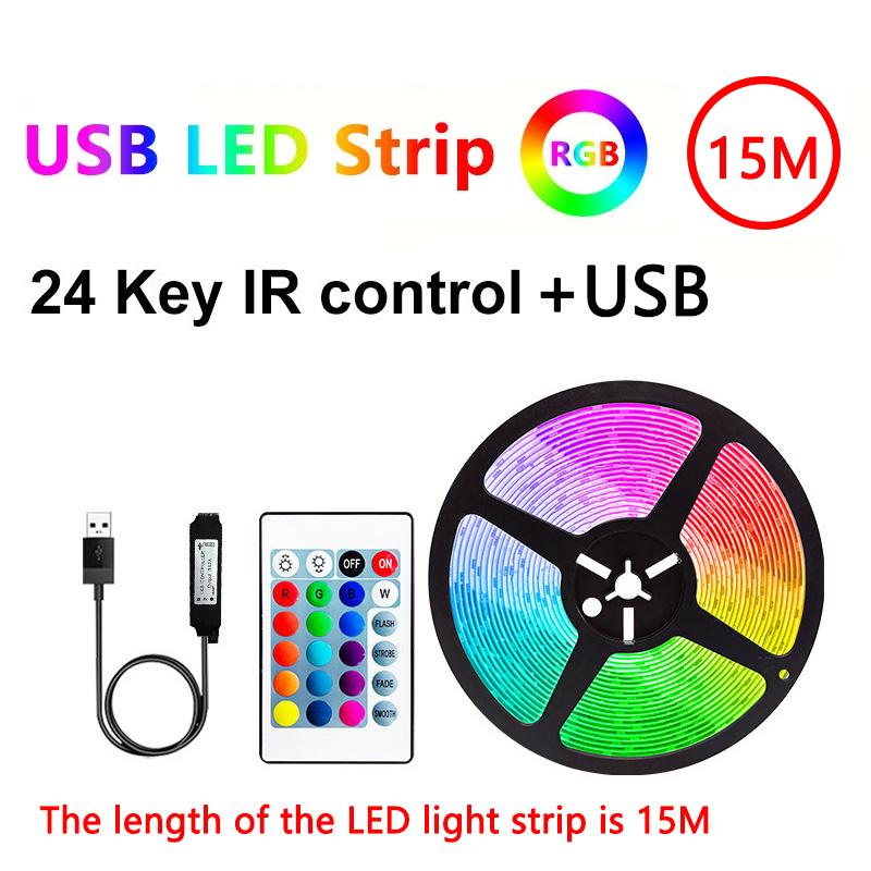 USB LED Strip Lights APP Control Color Changing SMD5050 RGB Led Light Flexible Lamp Tape for Room Decoration TV Backlight Diode