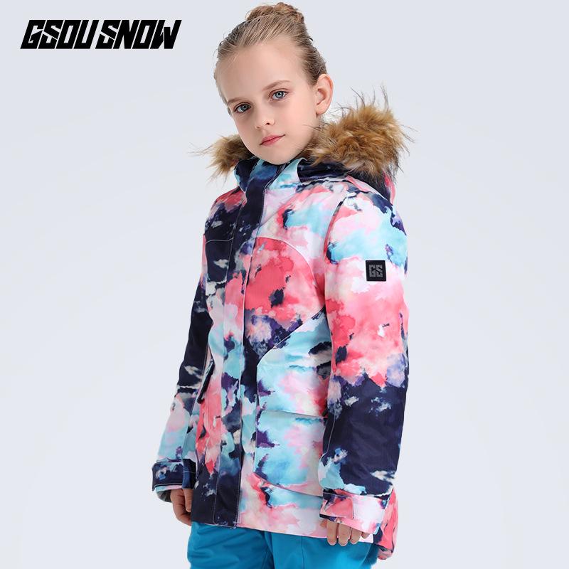 Gsousnow Kids' Windproof Waterproof Ski Jacket - Warm Ski Suit for Boys & Girls Outdoor