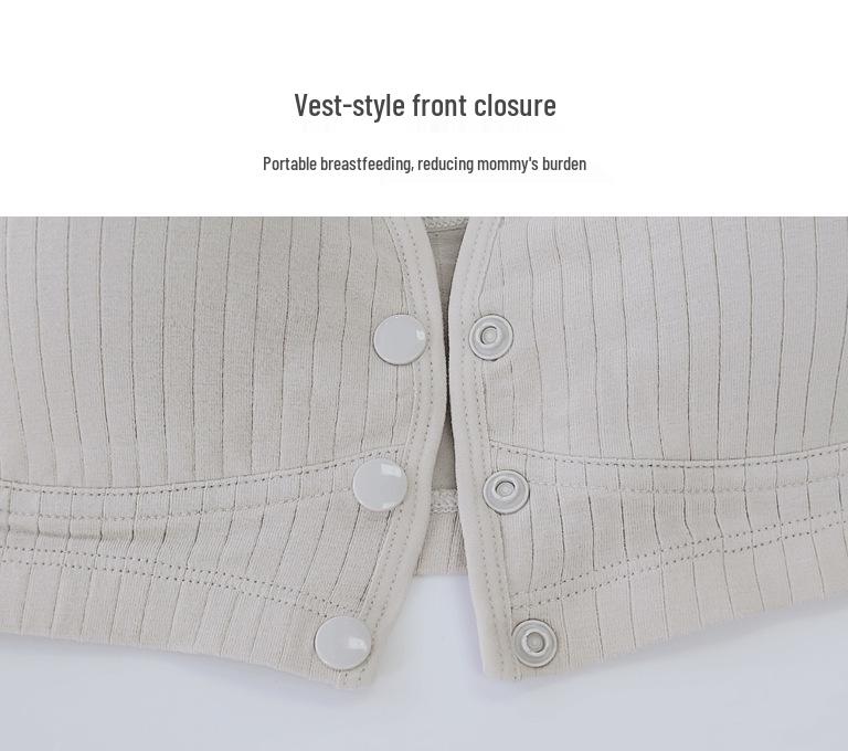 New 2025 Wire-Free Cotton Nursing Bra for Postpartum: Breathable, Front Closure, Plus Size