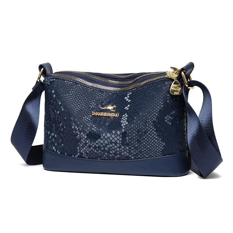 Small Square Bag Crossbody Bag Single-shoulder Fashionable Embossed Bag Large-capacity Three-layer Underarm Bag