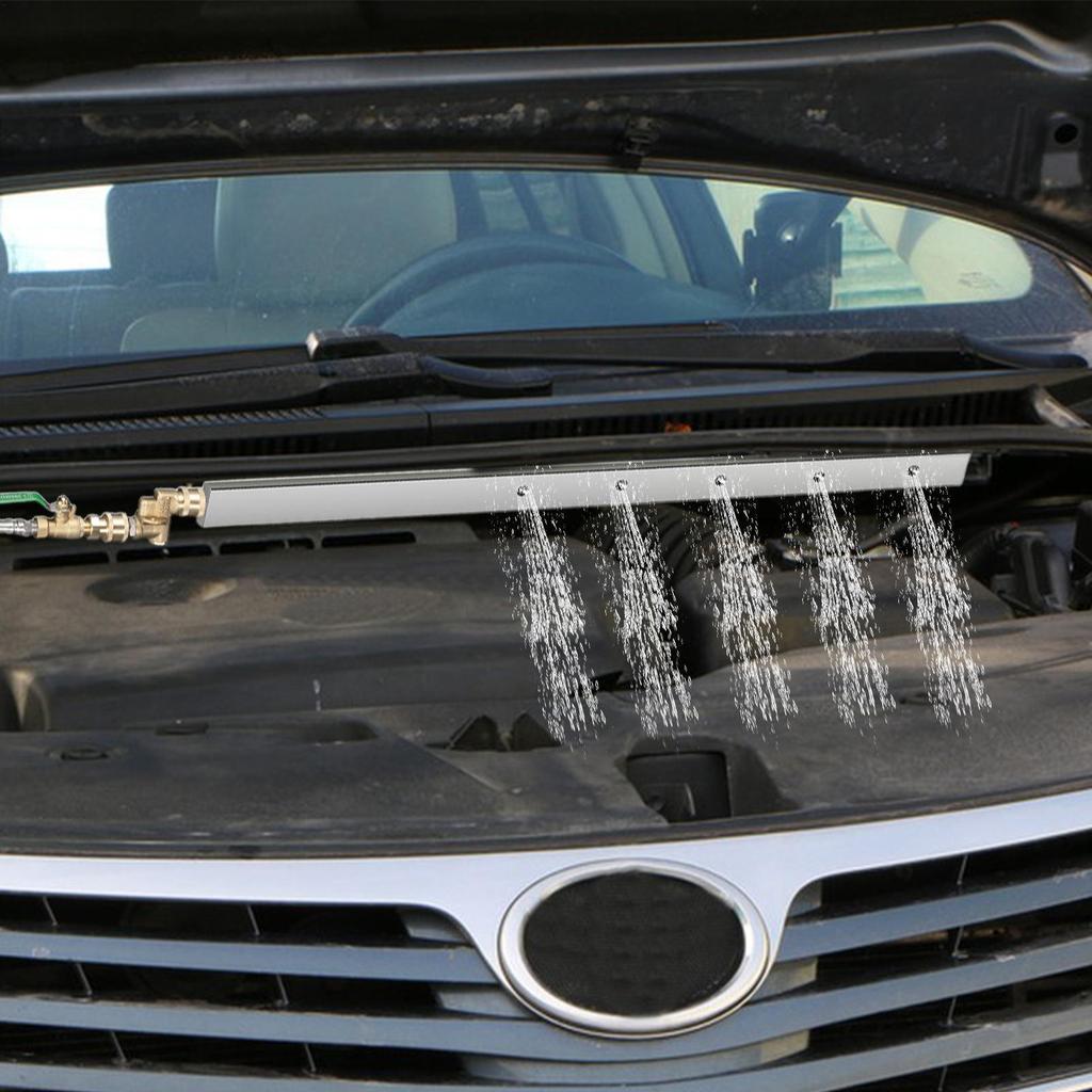 Car Radiator Cleaning Wand Heavy-Duty Cleaning Wand High-Pressure 24Inch Stainless Steel Portable Cleaner for Truck Gutter