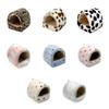 Coral Fleece Hanging Hamster Hammock Catoon Pattern Squirrel Cage Nest Hamster Hanging Cage Soft Comfortable Guinea Pig Nest