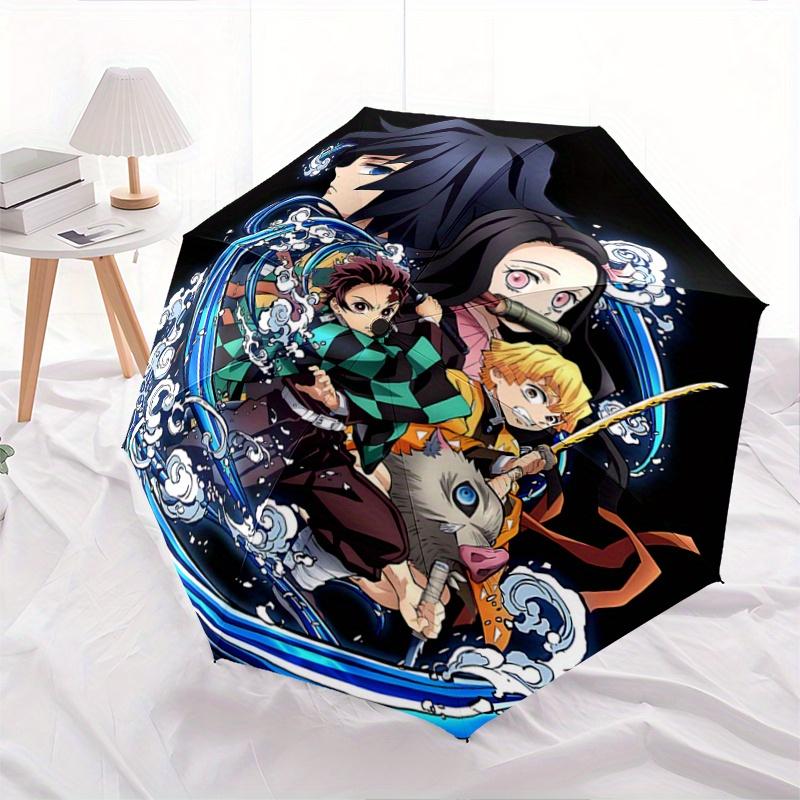 

1pc Anime Demon Slayer Character Automatic Opening and Closing Umbrella, Lightweight 3-Fold, With Cute Cartoon Characters, Suitable for Home