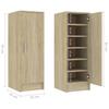 Schuhschrank Mit Tür Im Eingangsbereich, 6-stöckiger Stauschrank, Eckschrank Im Wohnzimmer, 31,5 X 35 X 92 Cm
